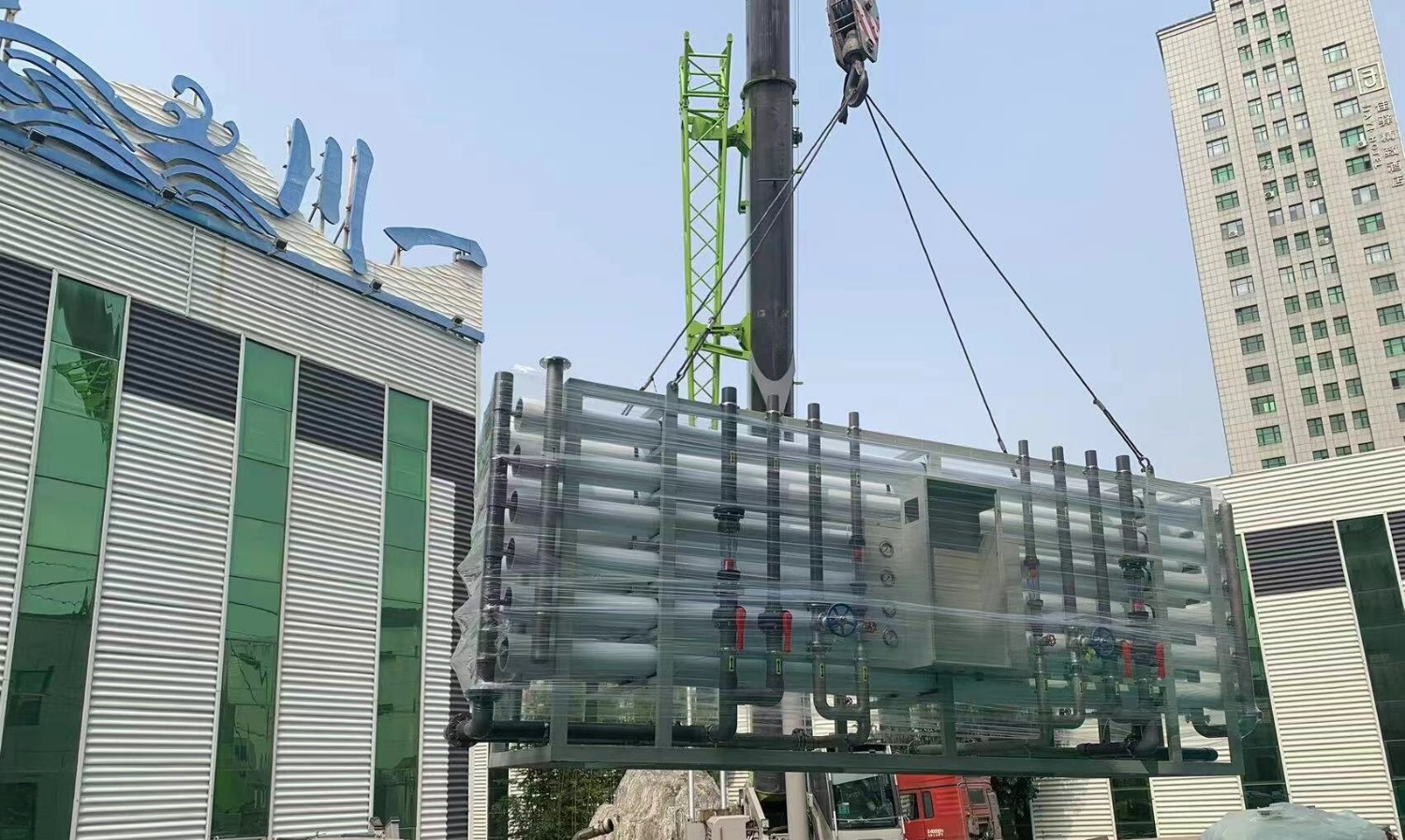 【川一公司】100T/h反渗透设备装车发往江西乐平市