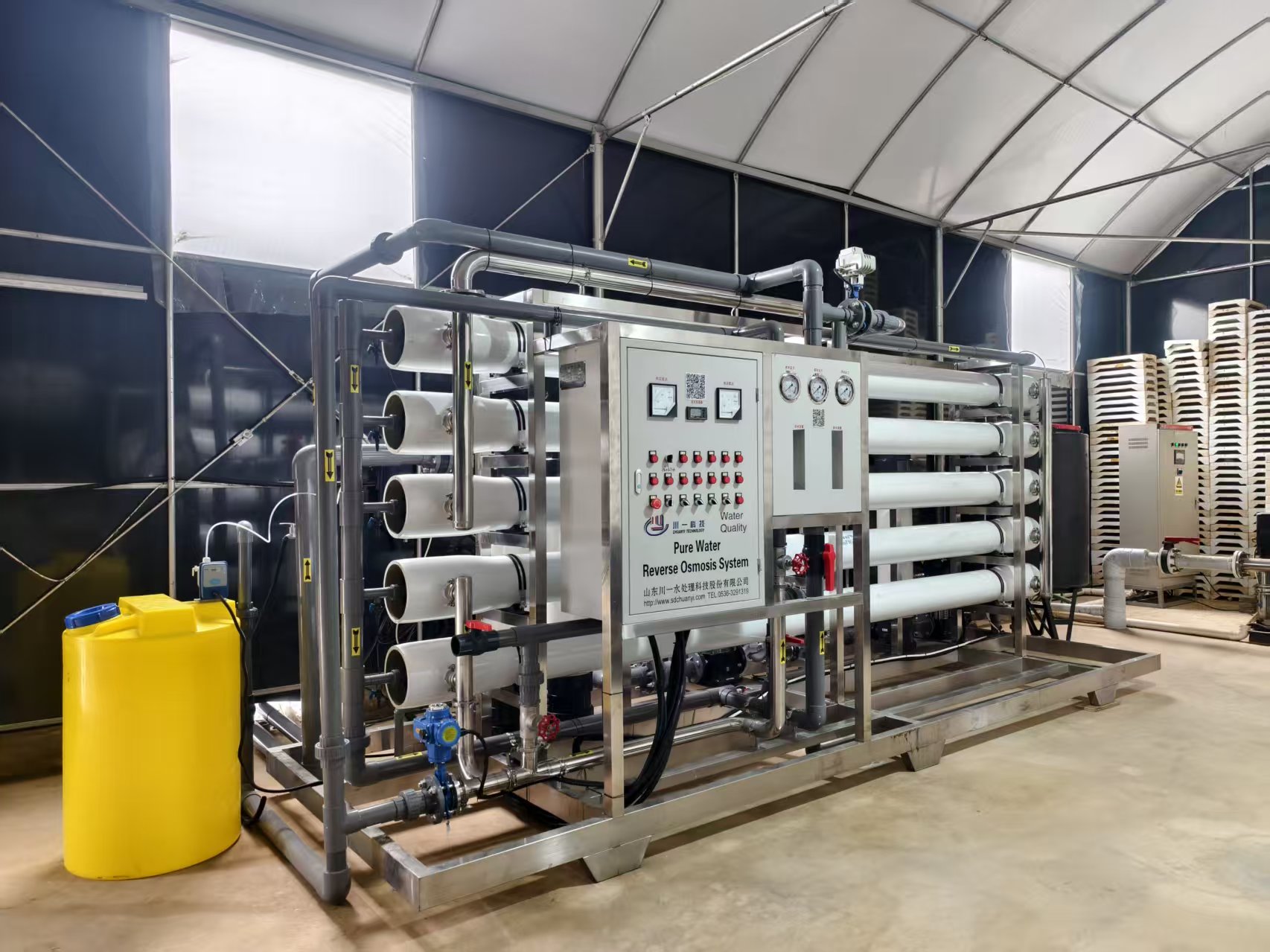 【川一股份】上海地区温室用20T/H反渗透设备安装调试完成